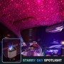 Cargador de coche con luz de cielo estrellado romántico de 120W, carga