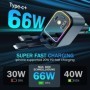 Cargador de coche con luz de cielo estrellado romántico de 120W, carga