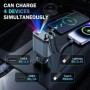 Cargador de coche con luz de cielo estrellado romántico de 120W, carga