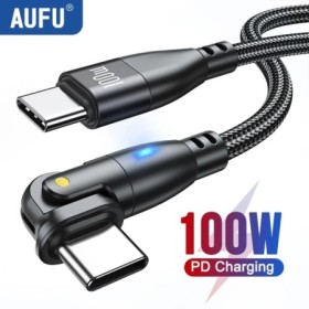 AUFU 100W USB C a tipo C Cable USBC PD Cable de carga rápida para MacB