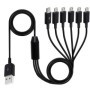 1,5 M USB 2,0 tipo A macho a 4 6 Micro USB macho divisor Y Cable de fe