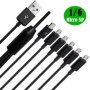 1,5 M USB 2,0 tipo A macho a 4 6 Micro USB macho divisor Y Cable de fe