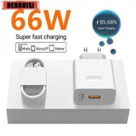 Cargador de carga rápida de 66W con Cables de datos 6A para iPhone Hua