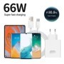 Cargador de carga rápida de 66W con Cables de datos 6A para iPhone Hua