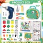 DAOUZL Juego de Caja de Herramientas para Niños, Caja de Juguetes Montessori con Taladro, Caja Mágica de Juguetes Montessori,