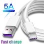 Cable USB tipo C 5A, cargador de teléfono móvil de carga rápida, Cable