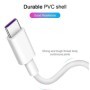Cable USB tipo C 5A, cargador de teléfono móvil de carga rápida, Cable