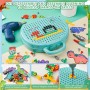 DAOUZL Juego de Caja de Herramientas para Niños, Caja de Juguetes Montessori con Taladro, Caja Mágica de Juguetes Montessori,