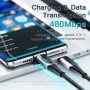 Essager PD 100W USB C a USB tipo C Cable cargador rápido para Xiaomi P