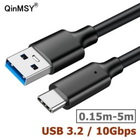 Cable USB tipo C de carga rápida, Cable de datos de 5M, 3M, 0,2 m, 60W