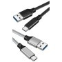 Cable USB tipo C de carga rápida, Cable de datos de 5M, 3M, 0,2 m, 60W