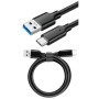 Cable USB tipo C de carga rápida, Cable de datos de 5M, 3M, 0,2 m, 60W