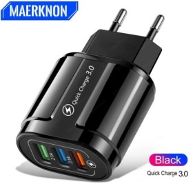 Cargador USB de 18W, adaptador de corriente para cargador de teléfono 