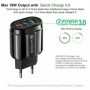 Cargador USB de 18W, adaptador de corriente para cargador de teléfono 