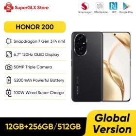 2024 nuevo Original HONOR 200 versión Global Snapdragon 7 Gen 3 5G Sma