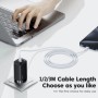 Cable de carga rápida PD de Color trenzado USB C a tipo C de 60W para 