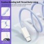 Cable de carga rápida PD de Color trenzado USB C a tipo C de 60W para 