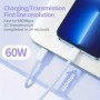 Cable de carga rápida PD de Color trenzado USB C a tipo C de 60W para 