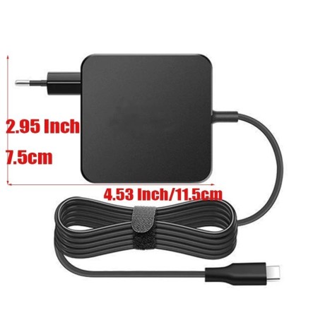 Adaptador de corriente USB tipo C de 65W, cargador rápido de pared PD 