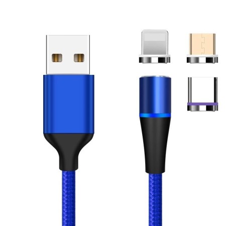 Cable magnético de carga rápida para teléfono Android, multifunción, 3