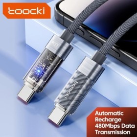 Toocki PD 100W apagado automático tipo C Cable 5A carga rápida USB C C