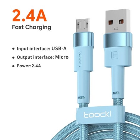 Toocki-Cable Micro Usb 2.4A, cargador de carga rápida para Huawei, Xia