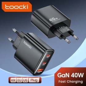 Toocki-cargador USB tipo C para móvil, dispositivo de carga rápida par