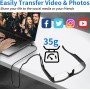Mini Cámara Espía Oculta HD 1080P, Gafas con Cámara Oculta sin WiFi, Microcámara Espía Camuflada con Grabación de vídeo y Audio,
