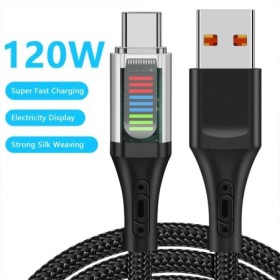 Cable de carga rápida USB tipo C de 120W para iPhone 16 15 Pro Max Sam