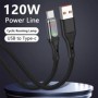 Cable de carga rápida USB tipo C de 120W para iPhone 16 15 Pro Max Sam