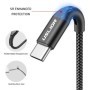 USLION 3A Cable USB tipo C Cable de carga rápida para Samsung Galaxy S