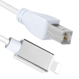 Viojrlly Cable para Lightning a MIDI USB 2.0, 1,5 m Cable para Lightning a Tipo B, Cable OTG, Cable de Alta Velocidad,