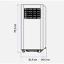 UNIVERSALBLUE Quiet Portable Air Conditioner | WIFI Air Conditioner Dehumidifier 1750 Refrigerators | 7000BTU | Alexa, Google or