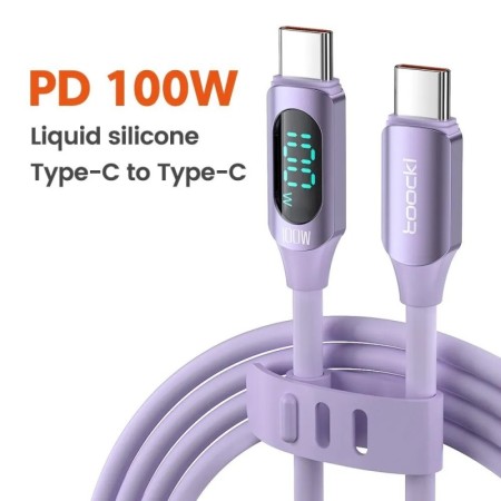 Toocki 100W USB C a tipo C Cable 5A PD cargador de carga rápida tipo C