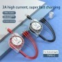 Cable de datos USB retráctil para iPhone Android tipo C cargador de ca