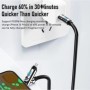 TUTI 4 en 1 Cable de carga rápida USB PD240W con luz ambiental colorid