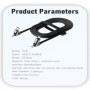 TUTI 4 en 1 Cable de carga rápida USB PD240W con luz ambiental colorid