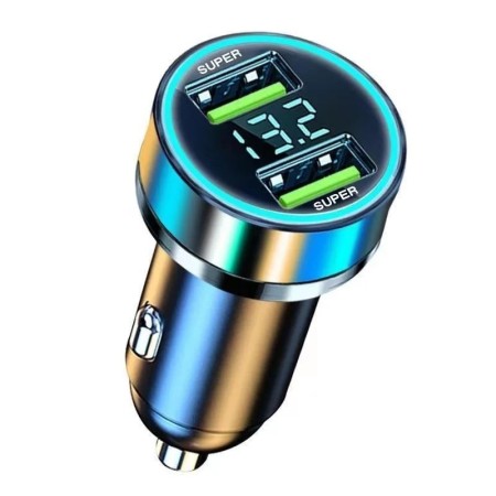 Cargador de coche portátil tipo C USB 120W, adaptador de carga súper r