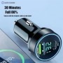 Cargador de coche portátil tipo C USB 120W, adaptador de carga súper r