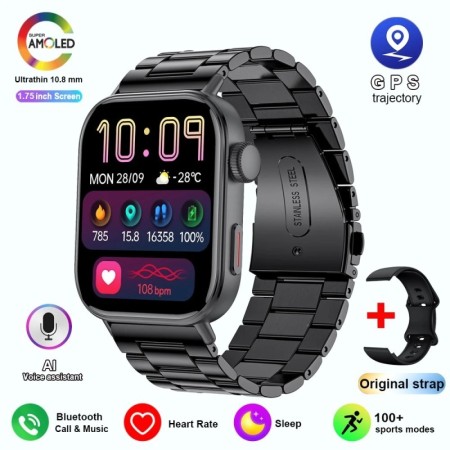 2025 nuevo reloj inteligente con llamada Bluetooth para hombres para H