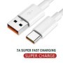 3 uds Super rápido 7A 100W Cable tipo C Cable de datos de carga rápida