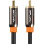 FosPower - Cable RCA Audio de 90cm – RCA Macho a Macho - Premium con 24K Oro Chapado Conectores - S/PDIF Digital Cable Coaxial