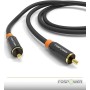 FosPower - Cable RCA Audio de 90cm – RCA Macho a Macho - Premium con 24K Oro Chapado Conectores - S/PDIF Digital Cable Coaxial