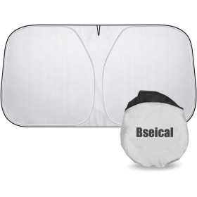Parasol Coche Delantero 136x65cm,Protección Solar UV para Automóvil Y Protección contra El Calor Solar,Cubierta Universal para