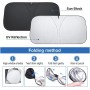 Parasol Coche Delantero 136x65cm,Protección Solar UV para Automóvil Y Protección contra El Calor Solar,Cubierta Universal para