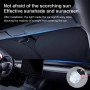 Parasol Coche Delantero 136x65cm,Protección Solar UV para Automóvil Y Protección contra El Calor Solar,Cubierta Universal para