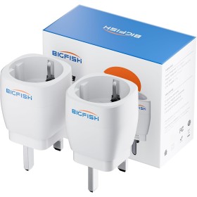 Bigfish Adaptador Enchufe UK Tipo G 2 Piezas, Adaptador Enchufe Inglés e Irlanda – De 2-Pin Europa a 3-Pin Reino Unido para