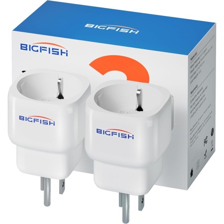 Bigfish Adaptador Enchufe UK Tipo G 2 Piezas, Adaptador Enchufe Inglés e Irlanda – De 2-Pin Europa a 3-Pin Reino Unido para