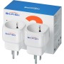 Bigfish Adaptador Enchufe UK Tipo G 2 Piezas, Adaptador Enchufe Inglés e Irlanda – De 2-Pin Europa a 3-Pin Reino Unido para