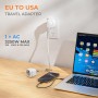 Bigfish Adaptador Enchufe UK Tipo G 2 Piezas, Adaptador Enchufe Inglés e Irlanda – De 2-Pin Europa a 3-Pin Reino Unido para